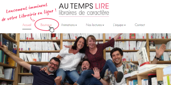 Au Temps patienter un peu avant le lancement imminent de votre librairie en ligne !