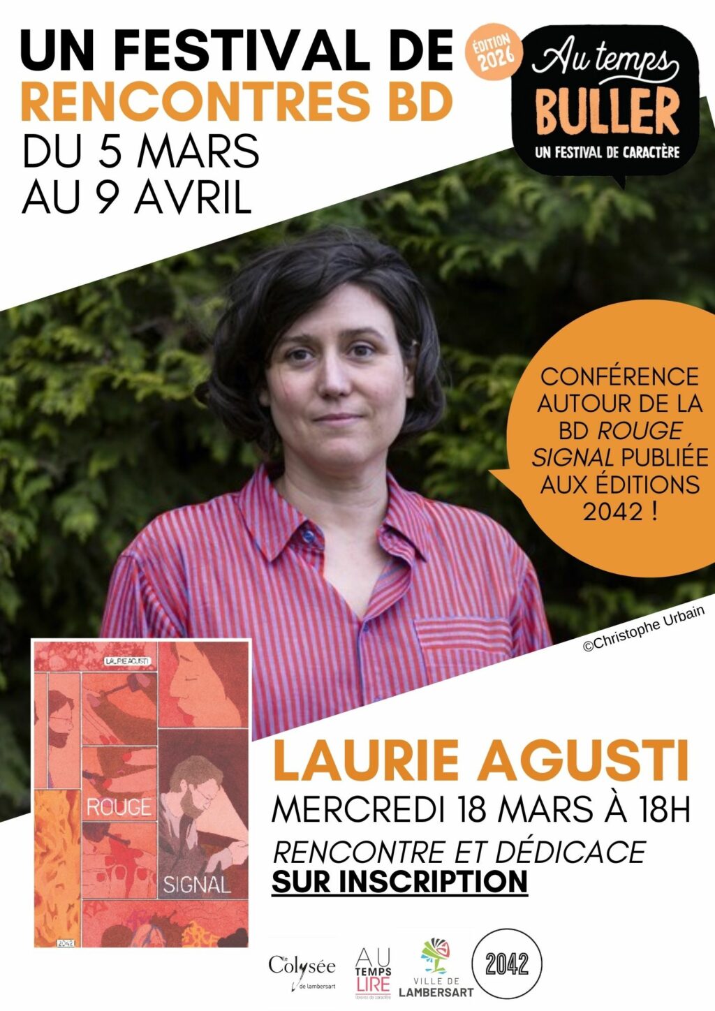 Mercredi 18 mars à 18h : rencontre et dédicaces avec Laurie Agusti – SUR inscription !