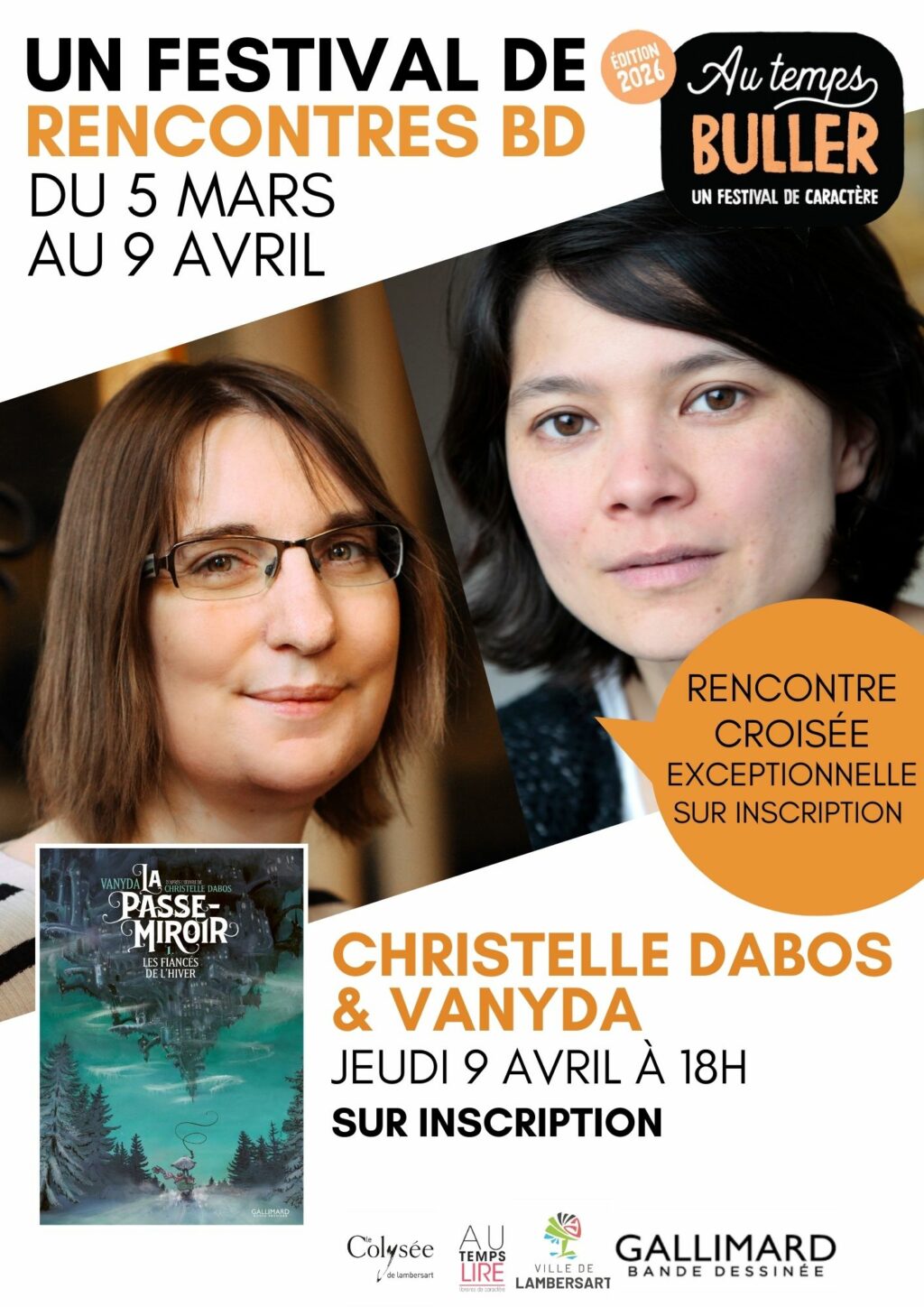 Jeudi 9 avril dès 17h : rencontres et dédicaces avec Christelle Dabos et Vanyda – SUR inscription !